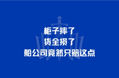 柜子摔了货全损了，船公司竟然只赔这点